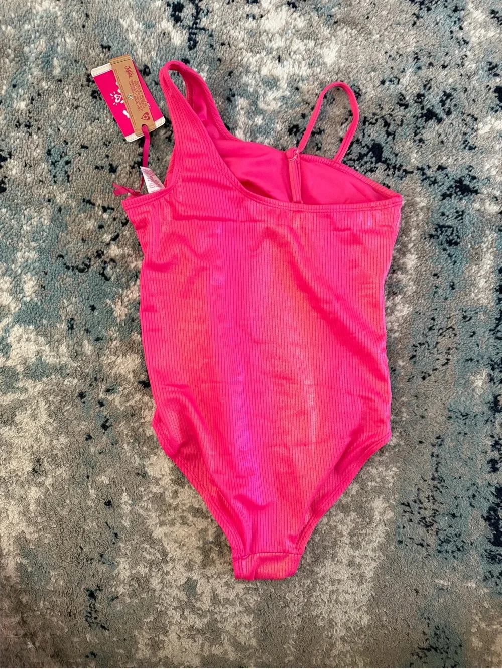 NWT Justice Sport Girls' Hot Pink One-Piece Swimsuit -L 12/14